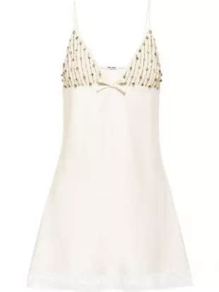 miu miu embroidered satin dress|Women's Miu Miu Embroidered Dresses Sale .